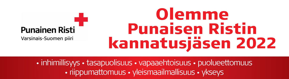 Olemme Punaisen Ristin kannatusjäsen vuonna 2022